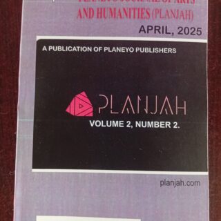 Planeyo Journal of Arts and Humanities (PLANJAH) Volume 2 Number 2