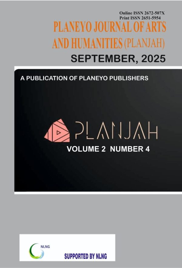 Planeyo Journal of Arts and Humanities (PLANJAH) Vol. 2, NO. 4, 2025